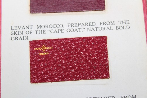 1910 leather samples for - 1910,