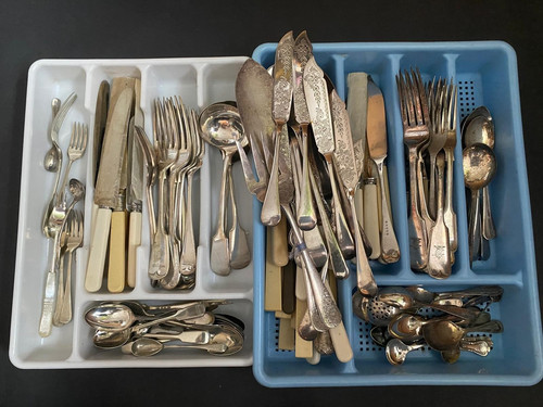 Vintage various metals cutlery - various,