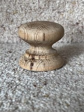 Neptune Vintage 2 x  Natural Oak Large Knobs with Screw Fixing 45mm