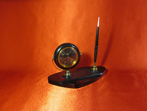Vintage table clock writing - table,
