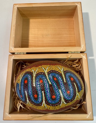 Aborigines art painted emu - aborigines, egg