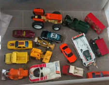 16 Model Cars Racing Tractor Bus Push Toys Bundle Lot Some Diecast some Vintage