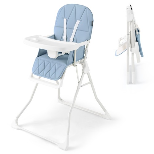 Gymax foldable high chair easy - high,