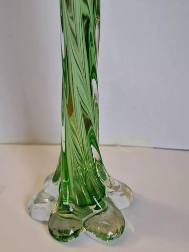 Tall green and clear twisted - green,