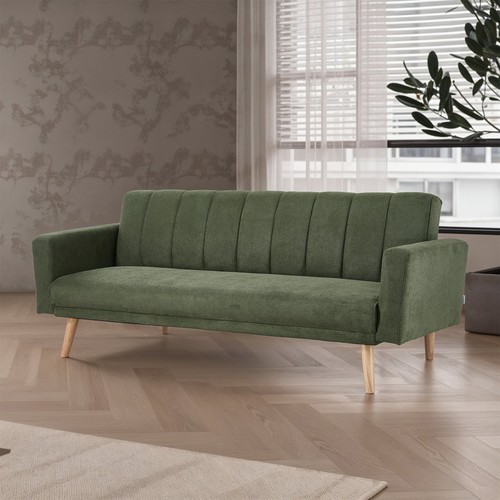 Scandi style green sofa bed - green,