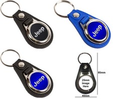 JEEP, Leather Look Key Ring