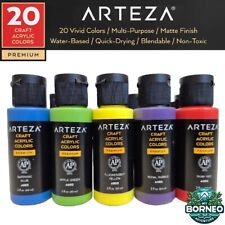 Acrylic Paint Set 20 x 60ml | Craft Premium Soft Body Matte Finish Multi-Surface
