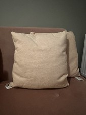 2 X Cream Cushions: New Never Used - From OG. Ideal For Sofa Or Garden Room