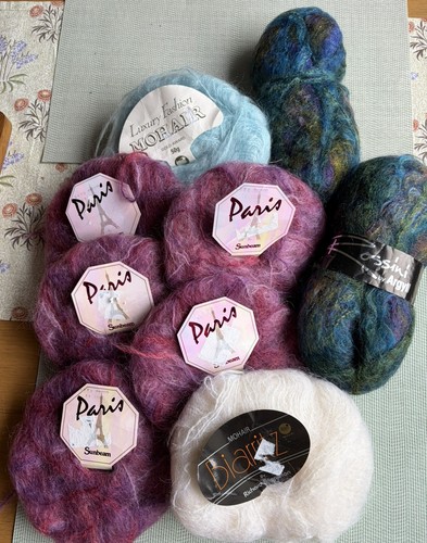 Mohair wool yarn bundle 320g
