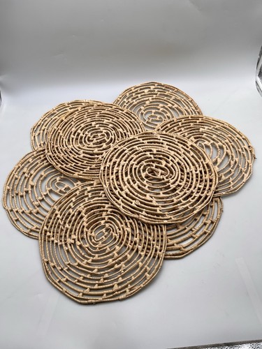 Set woven rattan straw - set,