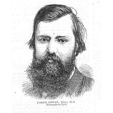 JOSEPH COWEN MP for Newcastle on Tyne - Antique Print 1874