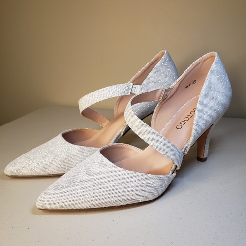 Gotogo white silver sparkle - white,
