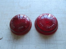 LUCAS L488 DARK RED REAR STOP TAIL LIGHT LENS FLAT TYPE N.O.S