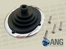 MGB, MGB-GT GEAR LEVER RUBBER GAITER, CHROME SURROUND & FITTING SCREWS BHH2049