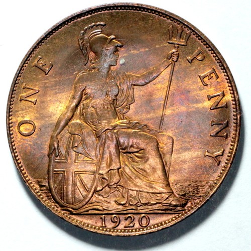 1920 george one penny - george, v