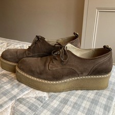 Russel And Bromley ladies Brown Wedge Lace Up Shoes Uk 7 eu 40