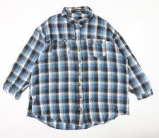 Missguided Women’s Blue Check Long Sleeve Flannel Shirt UK 16