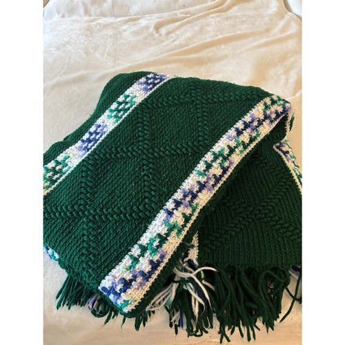 Vintage handmade green crochet - vintage,