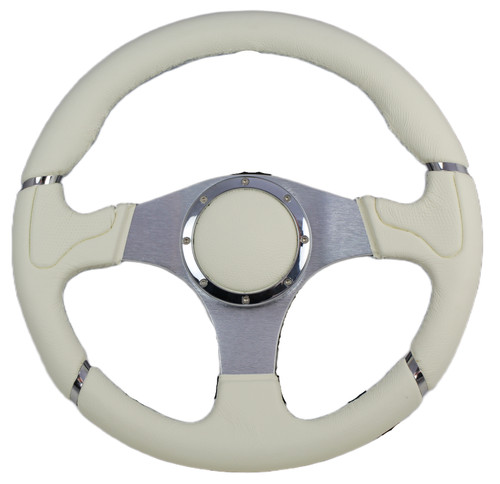 White cream brushed silver - white,