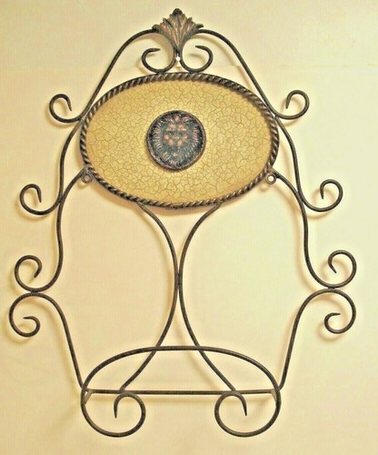 Vtg wall hanging wrought - wrought, iron