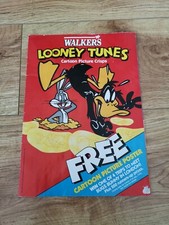 Retro Walkers Looney Tunes Crisp Packet 90's Cartoon Picture Poster Very Rare 