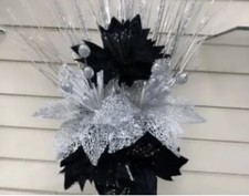 Black Silver Flower