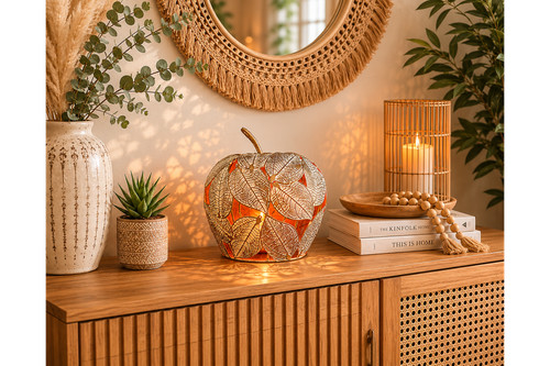 Cream gold apple - apple, candle