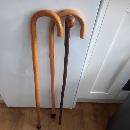 Vintage wooden walking sticks - vintage,