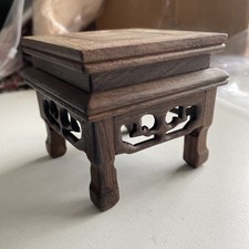 Wooden Fish Tank Glass Bracket Bonsai Teapot Stone Vase Flower Placement Table