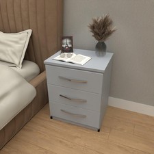 Assembled 3 Drawer Bedside