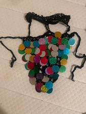 Multi Coloured Sequin Black