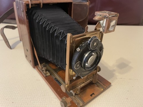 Antique half plate folding - ,