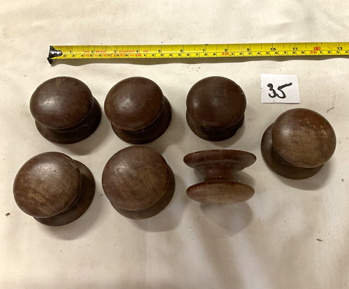 Antique mahogany drawer knobs - drawer,