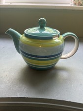 Whittard Of Chelsea - Clipper - Yellow Green Stripes - Chatsford - Large Teapot 