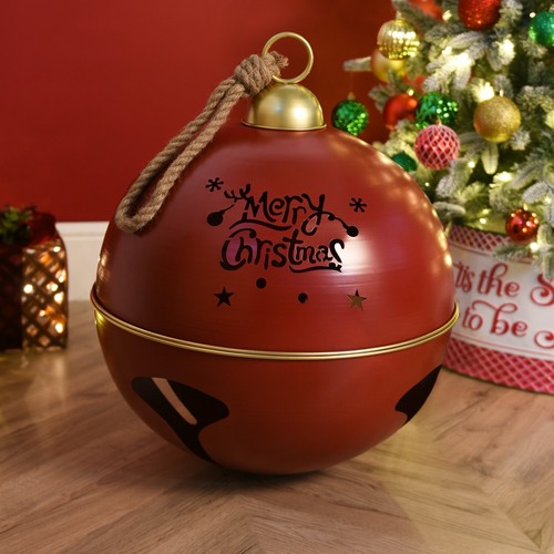 Giant red metal bell - giant,