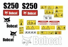 Bobcat S250 adhesive decal kit complete