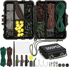 300pcs Carp Fishing Accessories Terminal End Tackle Box Lead Clips Hooks Swivels