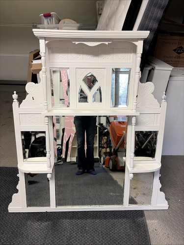 Antique victorian overmantle - antique,