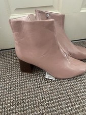 George Asda Pink Heeled Ankle Boots Size 9