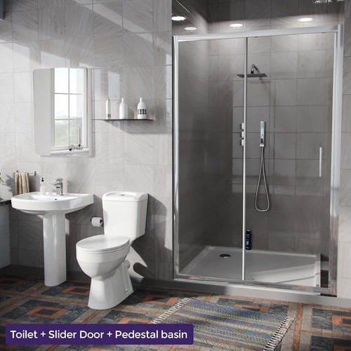 Nes home toilet - pedestal, basin
