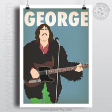 GEORGE HARRISON Beatles Music Icon Minimalist Poster Posteritty Minimal Print