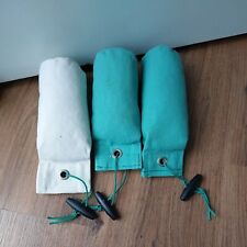 3 x 1/2LB GREEN AND WHITE   Dog Canvas Training Dummy  Soft Fill NEW WITHOU TAGS