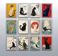 Vintage Cat Fridge Magnet –