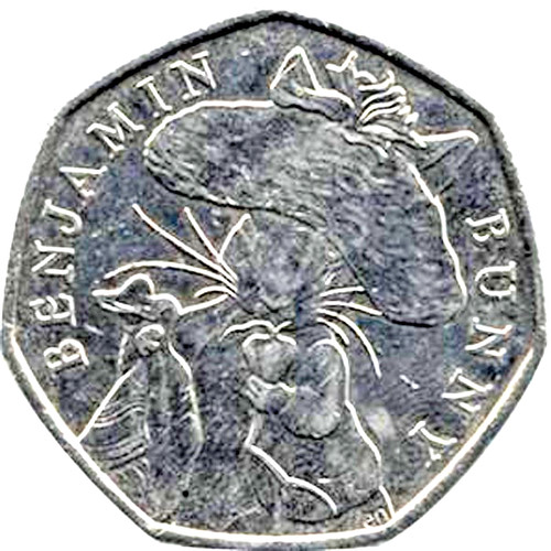 50p benjamin bunny 2017 coin - 50p,