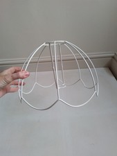 10.5" SCALLOPED RETRO STYLE WIRE LAMPSHADE FRAME For A Lamp 10.5" AT THE BASE
