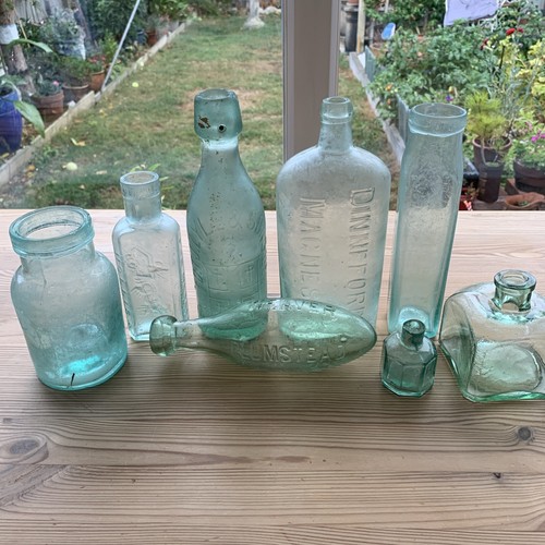 Vintage glass bottles job - vintage,