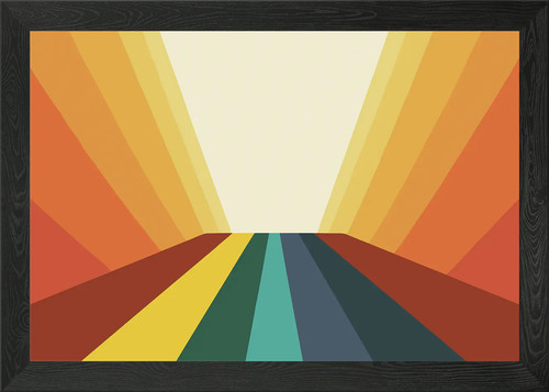 1970s muted abstract road
