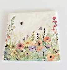8 NAPKINS PASTEL FLORALS BUTTERFLIES BEES DINING  ALL OCCASIONS 33 x 33cm