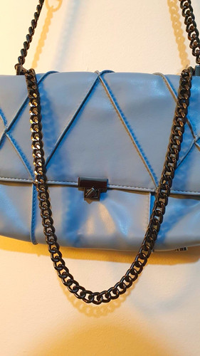 Zara blue faux leather