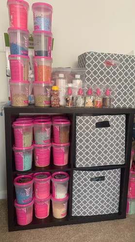 Pink zebra sprinkles - pink,